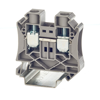 DKC Nuputuk Клемма проходная, винтовой зажим, 2 точки подключения, 16 кв.мм, серая