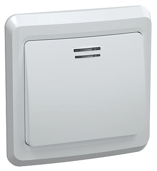 IEK VEGA ВС10-1-1-ВБ Выключатель 1кл 10А с инд. ВЕГА (белый)