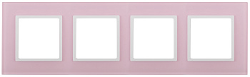 ЭРА 14-5104-30 Elegance Розовый/белый Стекло Рамка 4-ая