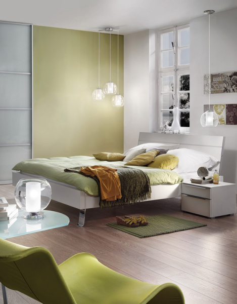 Купить Eglo 92761 Подвес BOLSANO, 1X60W (E27), Ø200, сталь, хром/стекло, стекло сатиновое