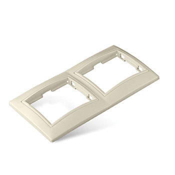 UNIVersal "Севиль" Рамка "Слоновая кость" 2-х местная горизонтальная Б-С0044