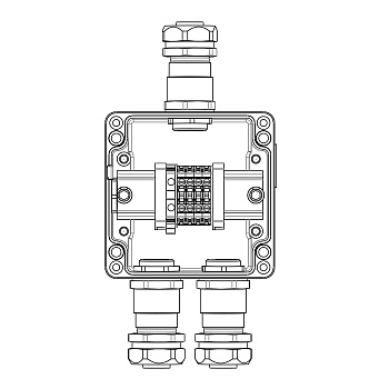 DKC Взрывозащищенная клеммная коробка из алюминия TBE-A-12-(4xCBC.4-1xTEO.4)-2xKAEPM3MHK-20(A)-1xKAEPM3MHK-20(C)1Ex e IIC Т5 Gb / Ex tb IIIC T95°C Db