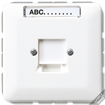 JUNG крышка для модульных гнёзд 8 VGWE, шторка с пружиной для 1-ого разъёма 569-15NWE