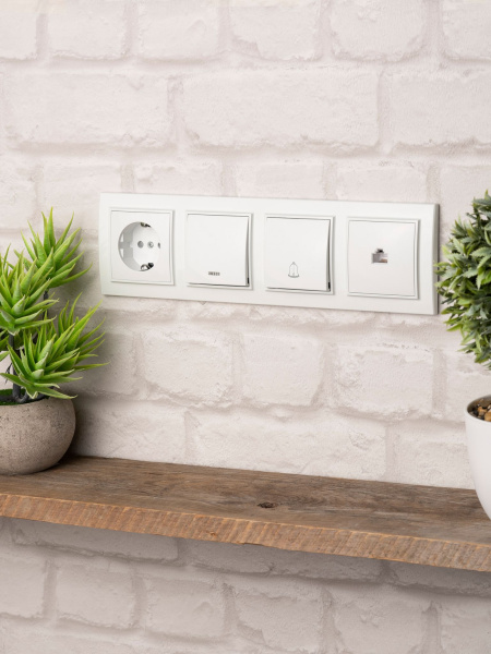 Купить EKF Basic Минск Белый Рамка 4-ая горизонтальная