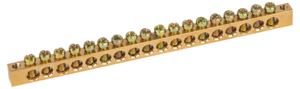 ЭРА Шина ЭРА NO-122-08 PEN земля-ноль 6х9мм 18/2 латунная с креплениями по краям