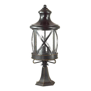 Odeon Light 4045/3B ODL18 709 черный/золотая патина Уличный светильник на столб IP44 E14 3*60W 220V SATION