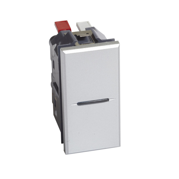 Купить BT Axolute Алюминий Переключатель аксиальный 1-кл. 10А, 250В, автомат. клеммы, 1 мод. (замена для арт. HC4003A) HC4003AN