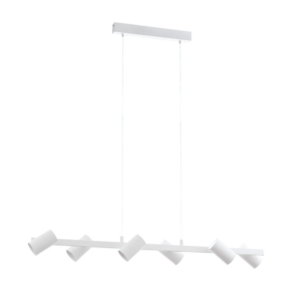 Eglo 98687 Подвес GATUELA, 6X25W(E14), сталь, белый, никель матовый