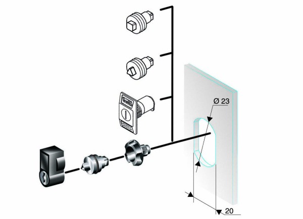 Купить SE Занасная ручка для замка NSYTHPLM