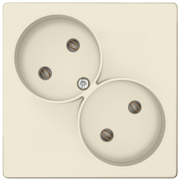 Купить Simon 24 Слоновая кость Розетка двойная 2К без защитных шторок 2450457-031
