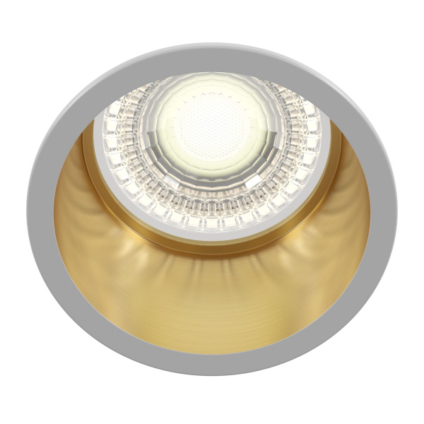 Купить Maytoni Downlight Reif Белый с Золотом Встраиваемый светильник DL049-01WG