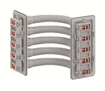 ABB Разъем шинопровода угловой CZC8 для соединения медных шин 12х5 мм (250А) между двумя шкафами, с изолирующей рамой для шкафов ComfortLine A. 2CPX052468R9999