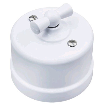 BIRONI Лизетта Пластик Белый Выключатель проходной 1-кл B1-201-21