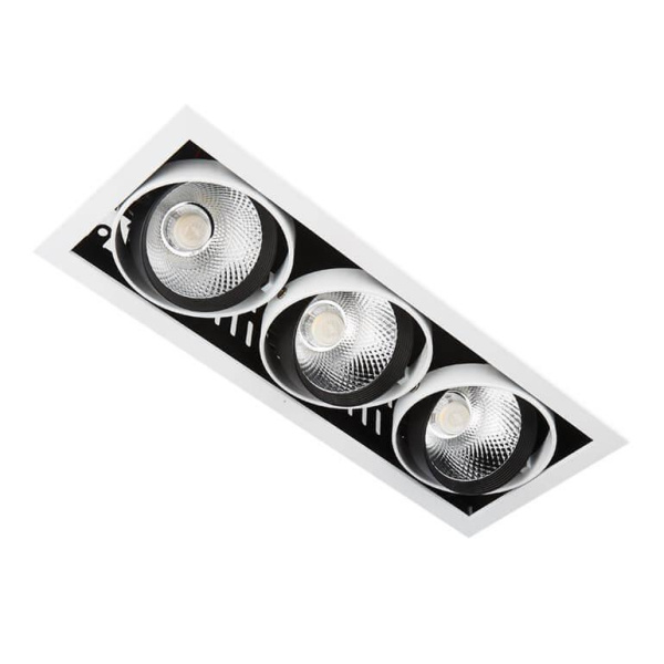 Ambrella Карданный встраиваемый светодиодный светильник T813 BK/CH 3*12W 4200K