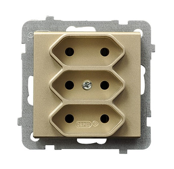 Ospel Sonata Шампанский золотой Розетка 3-я (в одну коробку) для узких вилок б/з EURO, без рамки GP-3R/m/39