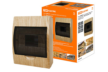 TDM Бокс ЩРН-П-6 модулей навесной пластик IP41 "Эко" (сосна) SQ0901-0013