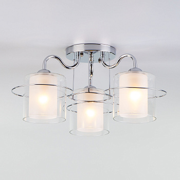Eurosvet Потолочная люстра со стеклянными плафонами 30160/3 хром a044959