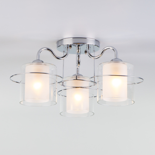 Eurosvet Потолочная люстра со стеклянными плафонами 30160/3 хром a044959