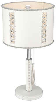 Wertmark WE393.01.004 Настольная лампа Хром, Белый/Белый, Прозрачный E27 1*40W