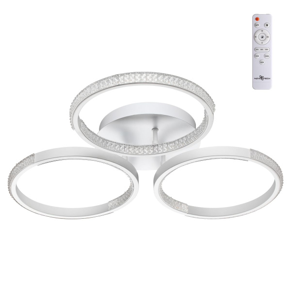 Novotech 358923 OVER NT22 белый Светильник накладной светодиодный диммируемый (пульт ДУ в комплекте) IP20 LED 3000~6000К 60W 220V CALM