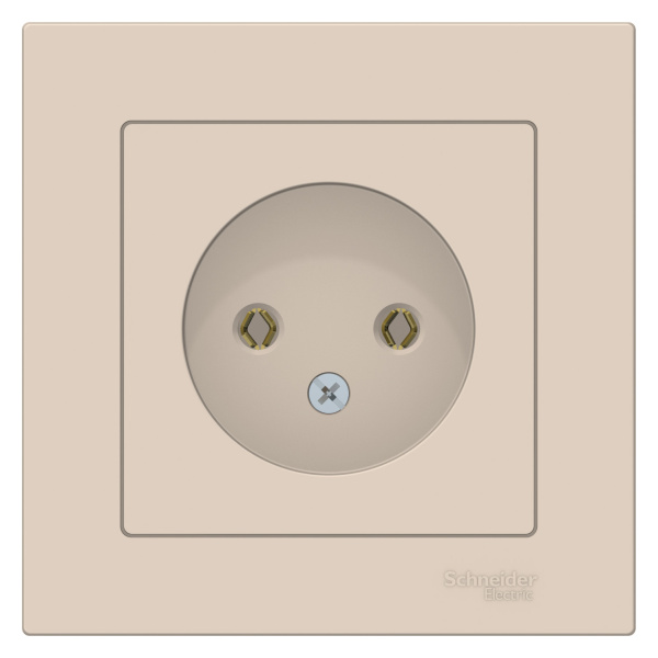 Купить Systeme Electric AtlasDesign Беж Розетка б/з, 16А, в сборе