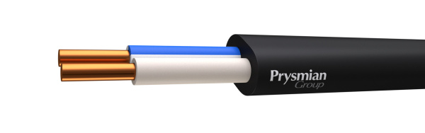 Кабель силовой с ПВХ изоляцией ВВГ-Пнг(А) -LS 2x4 ок(N) ч РЭК-Prysmian 1602060106