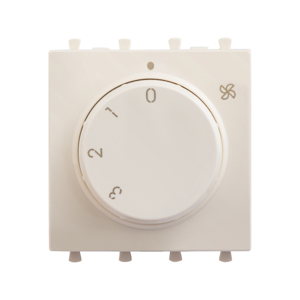 DKC Механизм управления вентиляторами модульный, "Avanti", "Ванильная дымка", 2 модуля