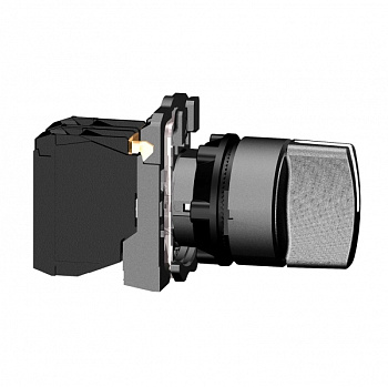 SE XB5 Переключатель 1-0-2 с фиксацией чёрный 2НО XB5AD33