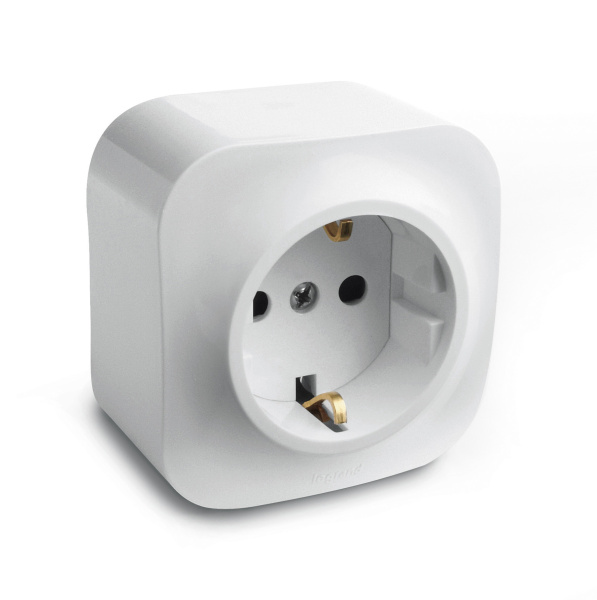 Купить Legrand Quteo Белый Розетка с/з 782211