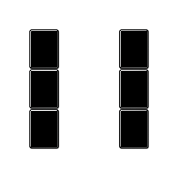 JUNG комплект накладок 3гр черный A503TSASW