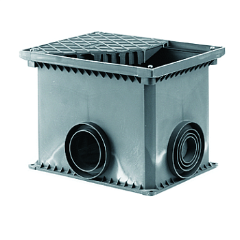 DKC Смотровой переходной колодец без дна для двустенных труб, 335х240х255мм