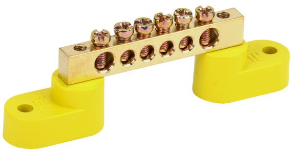 IEK Шина PE земля на двух угловых изол ШНИ-6х9-6-У2-Ж