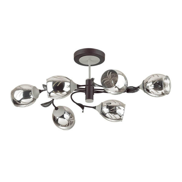 Купить Lumion 4527/6C LN20 черный, серый Люстра потолочная E27 6*60W 220V MELISSA