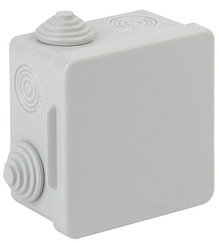 ЭРА KOR-80-80-50-7g Коробка распаячная открытой установки КОР 80х80х50мм с гермовводами 7 вх. IP54