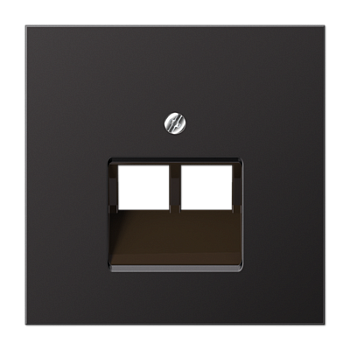 JUNG LS 990 Dark Крышка для сдвоенной телефонной и компютерной розетки UAE AL2969-2UAD