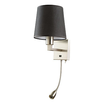 Arte Lamp Hall Серебро/Черный Бра 40W/3W E27/LED 1x180lm A9246AP-2SS