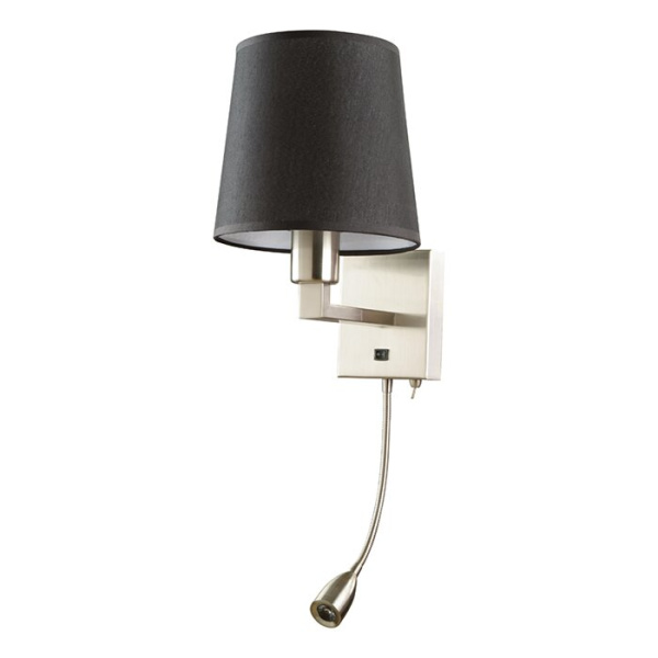 Arte Lamp Hall Серебро/Черный Бра 40W/3W E27/LED 1x180lm A9246AP-2SS