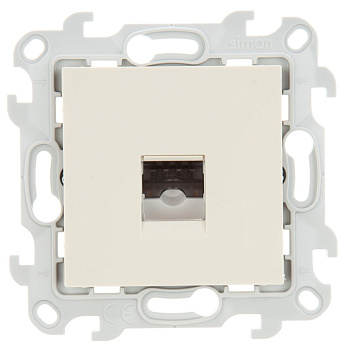 Simon 24 Слоновая кость Телефонная розетка RJ11, сл. кость 2410480-031