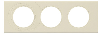 Legrand Celiane2 Кожа макиато Рамка 3-ая (2+2+2 мод) 069433