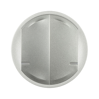 Legrand DLP Клавиша двойная перекидная для выключателя/кнопки пластик титан глянцевая 064826