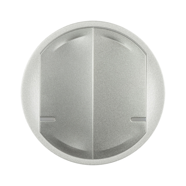 Legrand DLP Клавиша двойная перекидная для выключателя/кнопки пластик титан глянцевая 064826