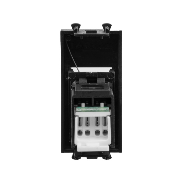 Купить DKC Компьютерная розетка RJ-45 модульная, кат.6, "Avanti", "Черный матовый", 1 модуль