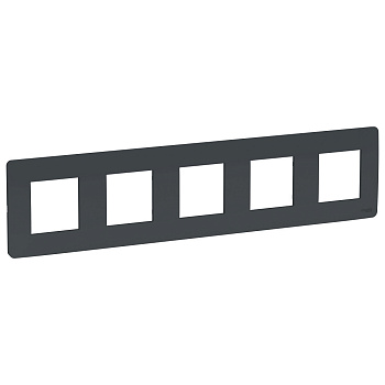 SE Unica Studio Антрацит Рамка 5-ная NU201054