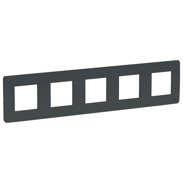 SE Unica Studio Антрацит Рамка 5-ная NU201054