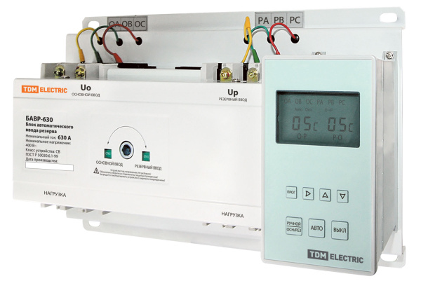 TDM Блок автоматического ввода резерва БАВР 3П 630/630А SQ0743-0007
