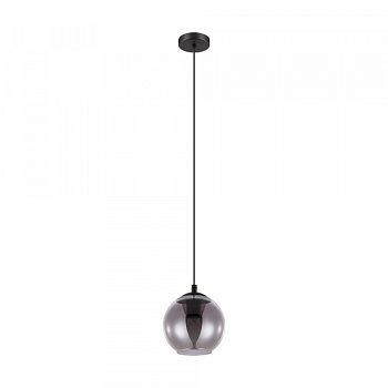 Eglo 98651 Подвес ARISCANI, 1х40W (E27), 200, H1100, cталь, черный /дымчатое стекло, черный-прозрачный