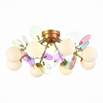 Evoluce SLE2502-202-08 Люстра потолочная Золотистый/Разноцветный G9 8*5W