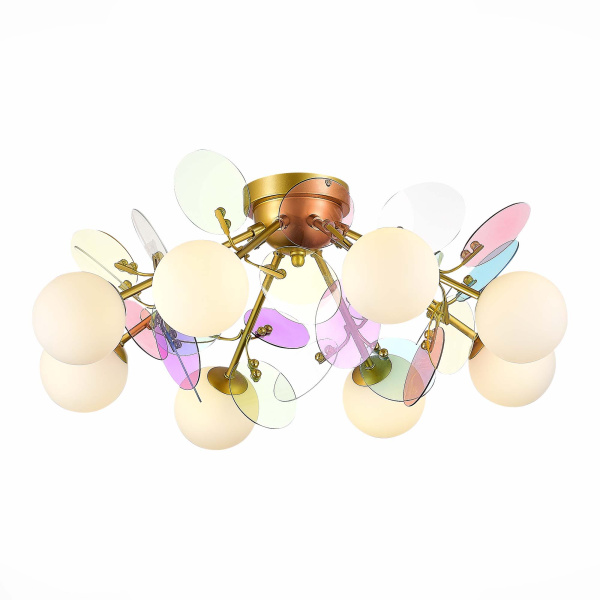 Evoluce SLE2502-202-08 Люстра потолочная Золотистый/Разноцветный G9 8*5W