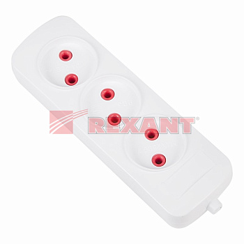 Колодка 3 гнезда без заземления «Эконом» Rexant 11-8711
