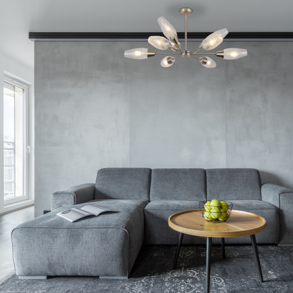 Купить Eurosvet 60140/9 Светильник потолочный сатин-никель a055497